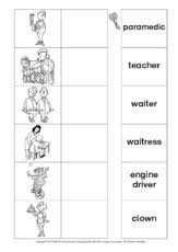 Gymnasium englisch arbeitsblätter klasse 5. Arbeitsblatt In Der Grundschule Professions Berufe Ab Zuordnen Ausschneiden Arbeitsblatter Englisch Klasse 3 Grundschulmaterial De