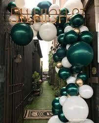 Decorations Ideas For Birthday In 2020 Birthday Party Decorations Balloons Emerald Green Weddings