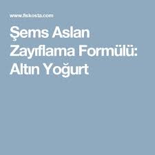 Sems Aslan Zayiflama Formulu Altin Yogurt Alternative Medicine Diet Food And Drink