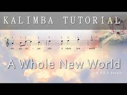 A Whole New World Aladdin Ost Easy Easy Kalimba Tabs Tutorial Tabs Number Notes Notation Kalimba Easy Disney Beg A Whole New World Disney Songs Music Tabs