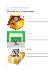 These worksheets were actually based on page 3 of the year 2 english activity book. Preposition Worksheet
