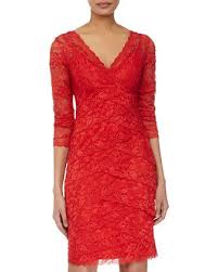 Marina Tiered Lace 3 4 Sleeve Cocktail Dress Red White Lace Cocktail Dress Designer Cocktail Dress Cheap Cocktail Dresses