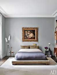 Darker colors on the upper parts of a wall (ie, above dado rails) is better suited to a hallway with tall ceilings rather than lower ones; Gray Bedroom Living Room Paint Color Ideas Architectural Digest