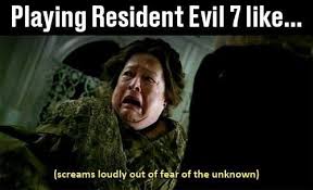 Playing Resident Evil 7 Be Like Http Ift Tt 2lj34d9 Resident Evil Funny Resident Evil Resident Evil Game