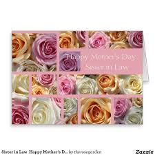 Sister In Law Happy Mother S Day Rose Card Zazzle Com Happy Mothers Day Happy Mothers Mothers Day Cards