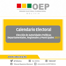 Cuatro departamentos de bolivia culminaron este domingo (11.04.2021) la segunda vuelta de las elecciones para elegir a sus gobernadores, con un ligero ausentismo de votantes, según el. Tse Bolivia On Twitter Ya Puedes Revisar El Calendario Electoral Para La Eleccion De Autoridades Politicas Departamentales Regionales Y Municipales 2021 Ingresa A Https T Co 22cfn322g2 Https T Co Pitfbbi7ih