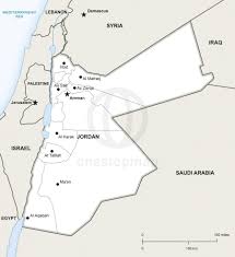 Map of jordan area hotels: Vector Map Of Jordan Political One Stop Map