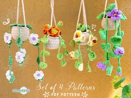 Crochet Hanging Flower Basket