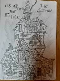 Perfect for childrens rooms, or a favorite reading corner! The Burrow Harry Potter By Pretbekkie On Deviantart