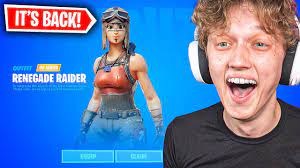 Renegade raider was first added to the game in fortnite chapter 1 season 1. Og Renegade Raider Is Back Season 7 Fortnite Youtube