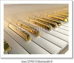 Gold Piano Piano Art Piano Brands Piano Art Print