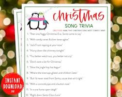 The players will have to choose the correct carol from the choices given after each question. Songs Trivia Game Etsy