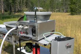 portable camping sink with pump & water