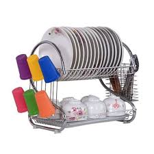 Beli rak piring stainless steel 2 susun dua tingkat model minimalis alat dapur kitchen set bahan kuat modern interior rumah tangga simple rapi. Rak Piring Stainless 2 Tingkat Rak Peralatan Dapur Dish Drainer Stainless Steel Terbaru Agustus 2021 Harga Murah Kualitas Terjamin Blibli