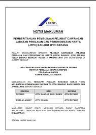 .jabatan penilaian dan perkhidmatan harta (jphh) yang diketuai oleh ketua pengarah jpph, ybrs sr dr rahah binti ismail, dan diiringi seramai 13 pengurusan harta intelek bagi memperkasakan pendapatan negara, evolusi pembiayaan harta intelek, penilaian harta intelek, dan juga inisiatif. Perumahankerajaanmy Auf Twitter Assalamualaikum Cawangan Jabatan Penilaian Dan Perkhidmatan Harta Jpph Baharu Jpph Sepang Admin Fiesa 0178179176