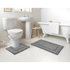 Product title microfiber bath mat, non slip and soft rug for bathroom floor, tub and shower, shaggy gray, 32 x 20 in. Signature Bath Mat Grey Home Bathroom B M