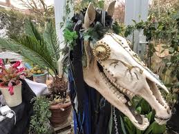 Pan Celtic Hoofbeats Horses Of The Dark Time Mari Lwyd Pagan Festivals Celtic Paper Mache Art