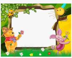 1 picture + perso text. Marcos De Winnie Pooh Clipart Winnie The Pooh Picture Frame Winnie The Pooh Png Image Transparent Png Free Download On Seekpng