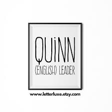 Quinn Name Meaning Art Printable Baby Shower Gift Nursery Etsy Names With Meaning Baby Names And Meanings Baby Shower Printables