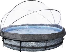 Exit Frame Pool O 360 Cm Inkl Abdeckung Grau Bei Hornbach Kaufen