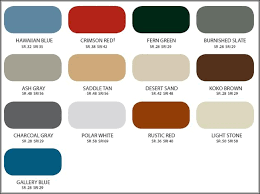 universal steel of america color charts