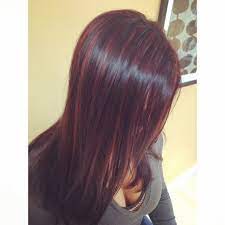Red Violet Highlights With Dark Base Hair Color Pictures Dark Hair With Highlights Violet Hair Colors
