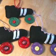 Roller Skate Ornaments Out Of Felt Roller Derby Gifts Christmas Decorations Sewing Roller Derby