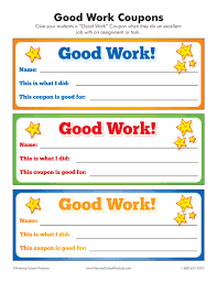 Printable Good Work Coupons For Students Displays Best In Adobe Reader National School Products Teacher Printable Free Teacher Printables Teacher Page