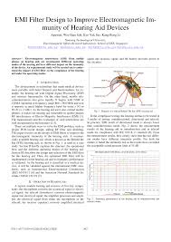 The sound processor / audio processor captures and digitises cochlear implants are relevant for people with a severe to profound sensorineural hearing loss who do not benefit from the sound amplification of. Pdf Emi Filter Design To Improve Electromagnetic Immunity Of Hearing Aid Devices