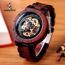 Bobo Bird Brand Real Wood Mechanical Men S Watch Wooden Watches For Men Mechanical Watch Men Wooden Watch