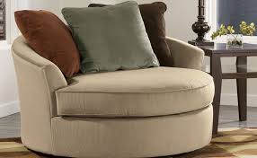 Round Shapae Doversized Accent Chairs With Tender Touch And Gray Brown Cushions Idea On Oversized Chair Living Room Swivel Chair Living Room Living Room Chairs