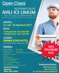 Kesehatan & keselamatan kerja (k3) 1. Training Ahli K3 Umum Area Pekanbaru Posts Facebook