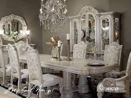 You'll appreciate the careful attention to detail. Michael Amini Monte Carlo Silver Pearl Ii Traditional Dining Room Set By Aico Luxury Dining Room Dining Room Suites Elegant Dining Room
