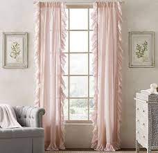 ستائر غرف نوم شيفون باللون الروز cream bedroom decor drapery panels girl curtains