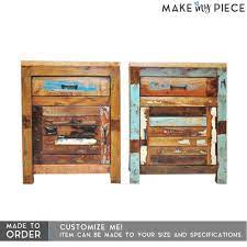 Made To Order Nirvana Reclaimed Timber Pair Of Bedside Bed Side Lamp Table X 2 Reclaimed Wood Furniture Buy Reclaimed Wood Reclaimed Timber