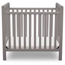 Delta Children Classic Convertible 2 In 1 Mini Baby Crib With 2 75 Inch Crib Mattress Delta Children Convertible Crib Grey Baby Cribs