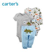 3pcs Dinosaur Print Bodysuits Pants Clothing Sets Carters
