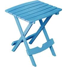 Adams Manufacturing Quik Fold Side Table White Walmart Com Outdoor Side Table Small Outdoor Table Outdoor Patio Side Table