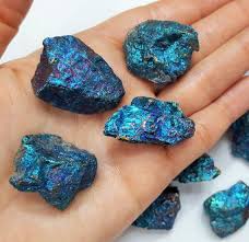Natural Peacock Ore Stones Raw Blue Stones Jewelry Supplies Semi Precious Stones Chalcopyrite Stones Brig Blue Stones Jewelry Raw Stone Jewelry Blue Stone