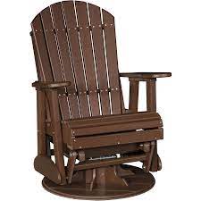 Luxcraft Recycled Plastic 2 Adirondack Swivel Glider Chair Lead Time To Ship 18 To 20 Weeks Swivel Glider Glider Chair Swivel Glider Chair