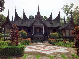 Traditional Minangkabau House Near Mahat Western Sumatra Minangkabau House Styles House
