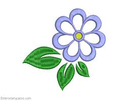 The first step is to remove all leaves from the flower's stem. Embroidered Flowers Design With Green Leaves Embroidery Designs