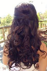 Wedding Hair Inspiration Loose Wavy Curls Pulled Back Decorated W Crystal Barrettes Curly Hair Half Up Half Down Wedding Hair Down Wedding Hair Half