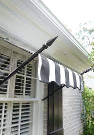 Spear Window Awnings Made With Real Wrought Iron Frames Window Awnings Wrought Iron Awning Door Awnings