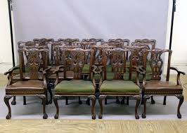 Antique dining room set chippendale. Large And Fantastic Set Of 18 Antique Chippendale Dining Room Chairs For Sale At 1stdibs