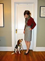 Grey Tweed Pencil Skirt Rust Sweater Black Accessories Fashion Tweed Dress Outfit Tweed Skirt Outfit