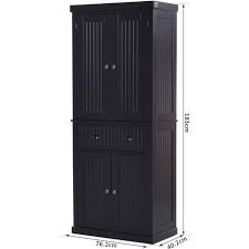 Full customer service, including free kitchen design. Homcom Tall Kitchen Storage Cabinet Cupboard Organiser Home Furniture Black
