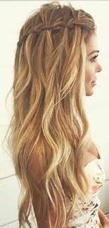 What Do You Think About Wavy Hairstyle Whether It Is Blessing Or Curse Wavy Hair Styles Can Give Yo Braided Prom Hair Hair Styles Waterfall Braid Hairstyle