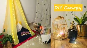 I used google's sketchup program for many hours to come up with what i. Diy Canopy Easiest Way To Make A Canopy Using A Saree Room Decor Decoration Ideas Malayalam Youtube