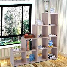 You will watch the beauty of this plan in its image. Zerone Storage Shelf Diy Bookcase Display Storage Shelf 10 Grids Wood Cube Storage Unit Staircase Shelf Free Standing Shelving Unit For Living Room Or Office 114 X 30 X 116cm Buy Online